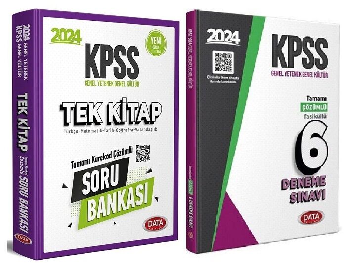 Data 2024 KPSS Genel Yetenek Genel Kültür Soru Bankası + 6 Deneme 2 li Set Data Yayınları