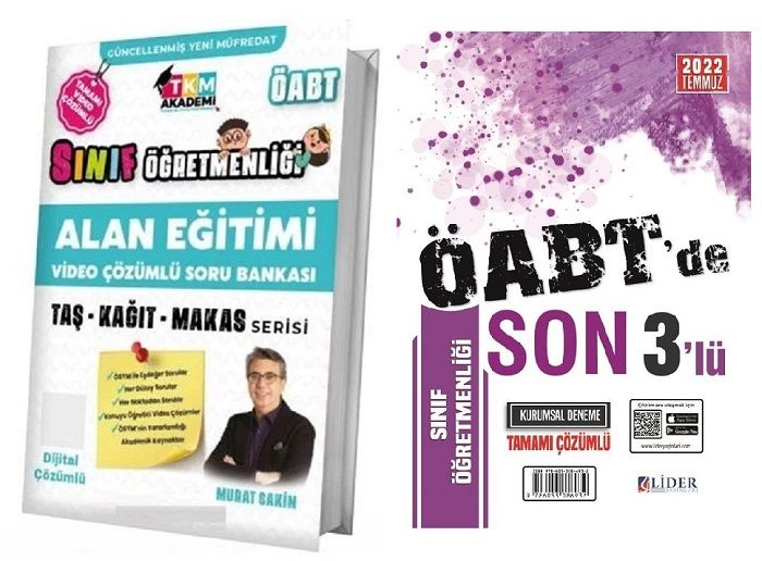 SÜPER FİYAT TKM ÖABT Sınıf Soru + Lider 3 Deneme 2 li Set - Murat Sakin TKM Akademi + Lider Yayınları