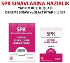 Akademi SPK Yatırım Kuruluşları Deneme + Slayt 2 li Set Akademi Consulting Yayınları