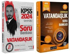 Pegem + İndeks 2024 KPSS Vatandaşlık Ezberbozan Soru Bankası 2 li Set Pegem + İndeks Akademi Yayınları
