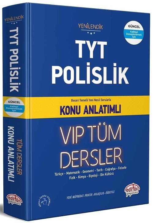 Editör YKS TYT Polislik Tüm Dersler VIP Konu Anlatımlı Editör Yayınları