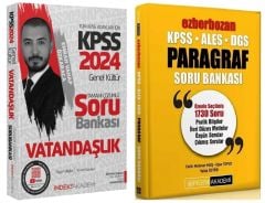 Pegem + İndeks 2024 KPSS Paragraf Ezberbozan + Vatandaşlık Soru Bankası 2 li Set Pegem + İndeks Akademi Yayınları