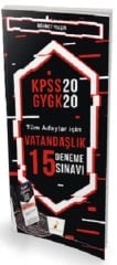 SÜPER FİYAT Pelikan 2020 KPSS Vatandaşlık 15 Deneme Dijital Çözümlü - Mehmet Yalçın Pelikan Yayınları