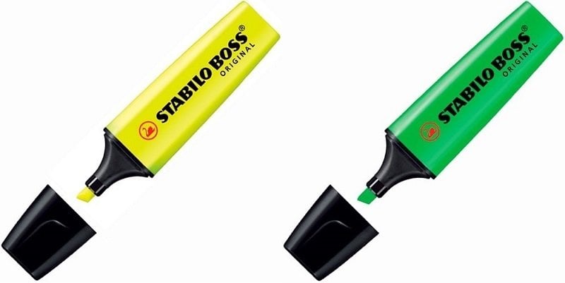 Stabilo Boss Fosforlu İşaretleme Kalemi Yeşil + Sarı 2 li Set