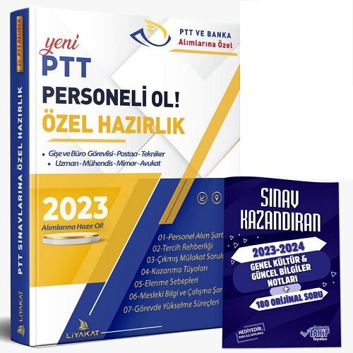 Liyakat 2023 PTT Personeli Ol Özel Hazırlık Kitabı + Genel Kültür ve Güncel Bilgiler Notları Liyakat Yayınları
