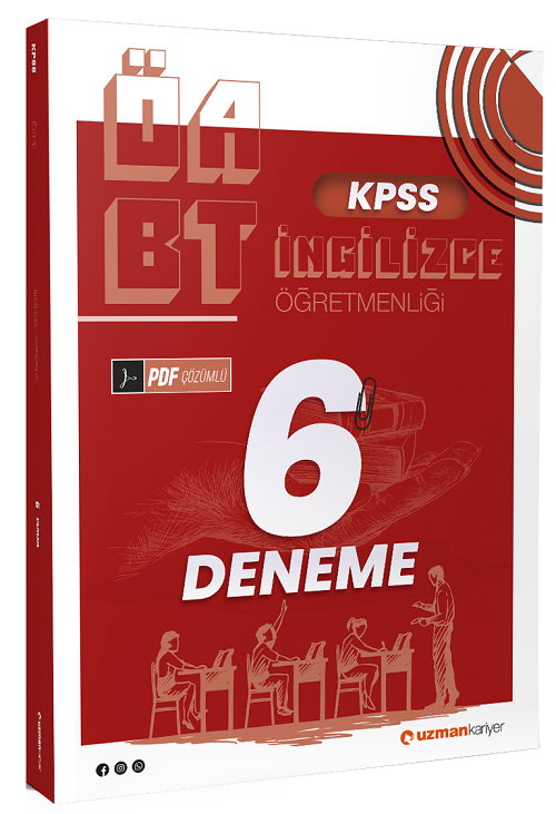 Uzman Kariyer ÖABT İngilizce Öğretmenliği 6 Deneme PDF Çözümlü Uzman Kariyer Yayınları