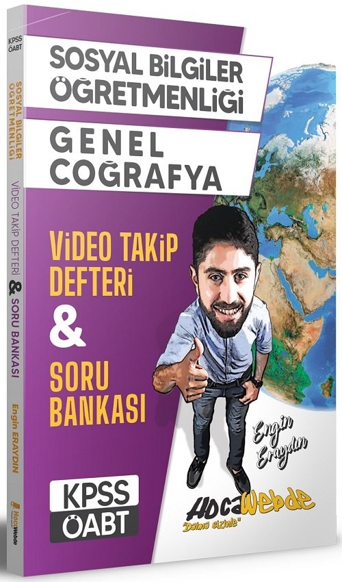 HocaWebde ÖABT Sosyal Bilgiler Öğretmenliği Genel Coğrafya Video Takip Defteri ve Soru Bankası - Engin Eraydın HocaWebde Yayınları