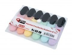 Pin Fosforlu Kalem Pastel 6 lı Set 810