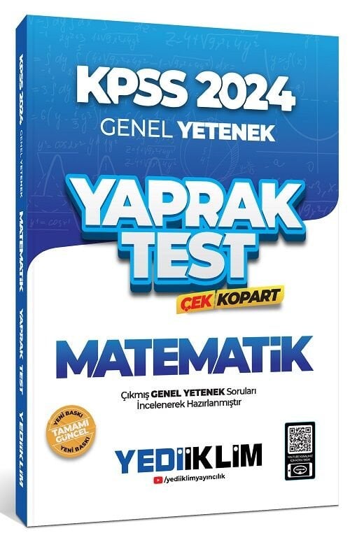 Yediiklim 2024 KPSS Matematik Yaprak Test Çek Kopart Yediiklim Yayınları