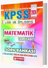 Teorem 2024 KPSS Lise Ön Lisans Matematik Tam İsabet Soru Bankası Teorem Yayıncılık