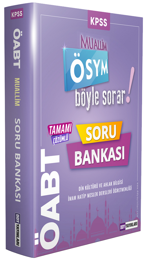 DDY Yayınları ÖABT Din Kültürü Muallim ÖSYM Böyle Sorar Soru Bankası Çözümlü DDY Yayınları