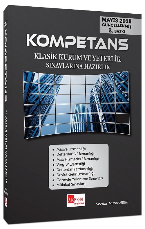 Akfon KOMPETANS Klasik Kurum ve Yeterlilik Sınavlarına Hazırlık 2. Baskı Akfon Yayınları