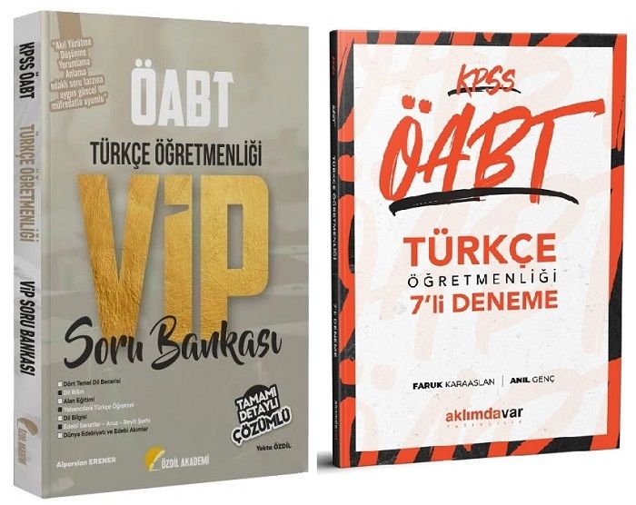 SÜPER FİYAT Özdil Akademi ÖABT Türkçe VİP Soru + Aklımdavar 7 Deneme 2 li Set Özdil Akademi + Aklımdavar Yayınları