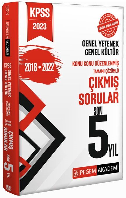 SÜPER FİYAT Pegem 2023 KPSS Genel Yetenek Genel Kültür Konu Konu Çıkmış Sorular Son 5 Sınav Pegem Akademi Yayınları