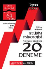 Pegem 2018 KPSS Gelişim Psikolojisi 20 Deneme Çözümlü Pegem Akademi Yayınları