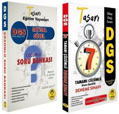 SÜPER FİYAT Tasarı DGS Sayısal Sözel Soru + 7 Deneme 2 li Set Tasarı Yayınları