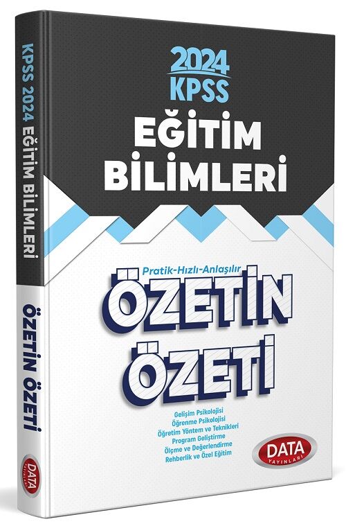 Data 2024 KPSS Eğitim Bilimleri Özetin Özeti Konu Anlatımı Data Yayınları