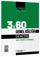 Marka KPSS Genel Kültür Tarih-Coğrafya-Vatandaşlık 3x60 Deneme Marka Yayınları