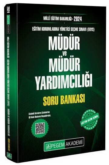 Pegem 2024 MEB EKYS Müdür ve Yardımcılığı Soru Bankası Pegem Akademi Yayınları