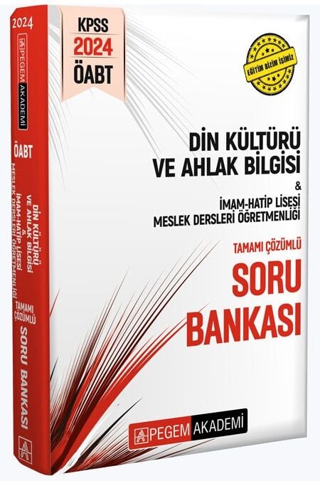 Pegem 2024 ÖABT Din Kültürü ve Ahlak Bilgisi Öğretmenliği Soru Bankası Çözümlü Pegem Akademi Yayınları