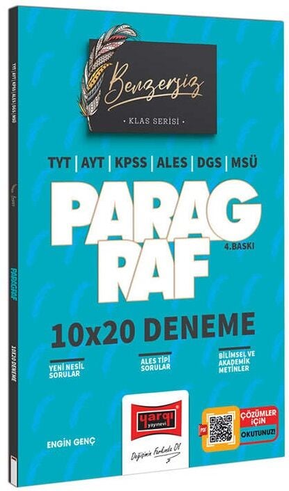 Yargı TYT AYT KPSS ALES DGS MSÜ Benzersiz Paragraf 10x20 Deneme Klas Serisi Yargı Yayınları