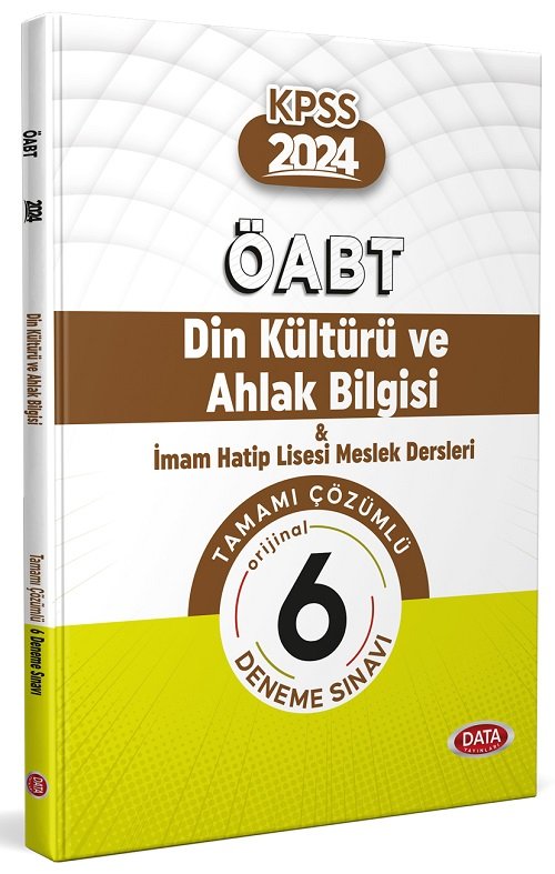 Data 2024 ÖABT Din Kültürü Öğretmenliği Orijinal 6 Deneme Çözümlü Data Yayınları