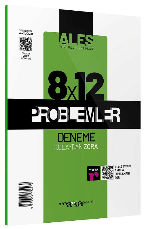 Marka ALES Problemler 8x12 Deneme Video Çözümlü Marka Yayınları