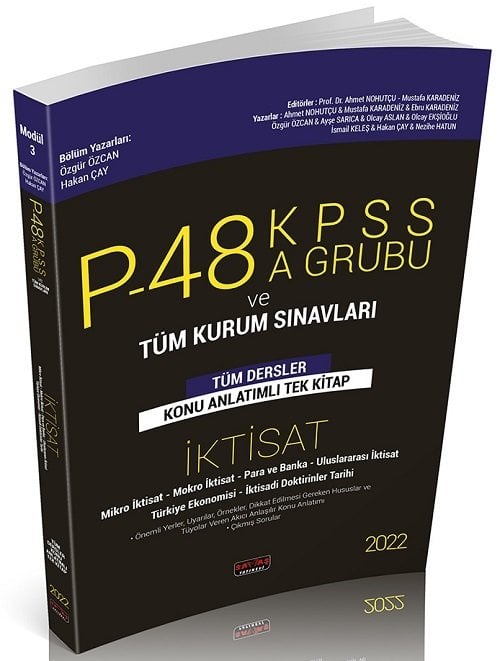 Savaş 2022 KPSS A Grubu P48 İktisat Konu Anlatımlı Tek Kitap Savaş Yayınları