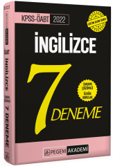 SÜPER FİYAT Pegem 2022 ÖABT İngilizce 7 Deneme Çözümlü Pegem Akademi Yayınları