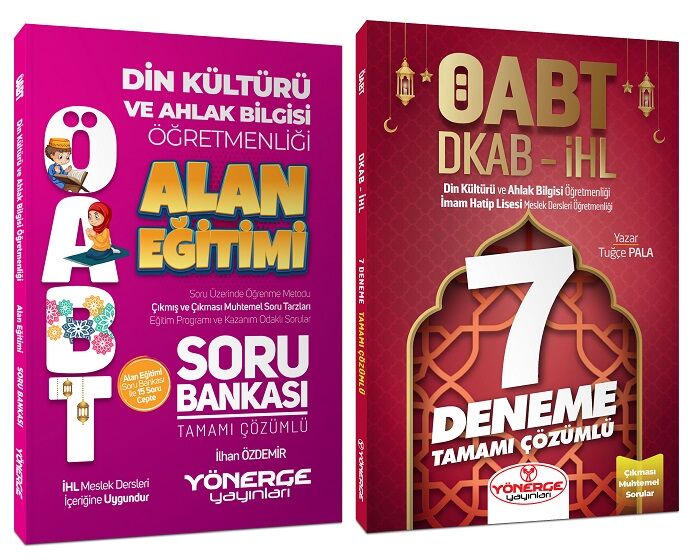 Yönerge ÖABT Din Kültürü Soru + 7 Deneme 2 li Set - Tuğçe Pala Yönerge Yayınları