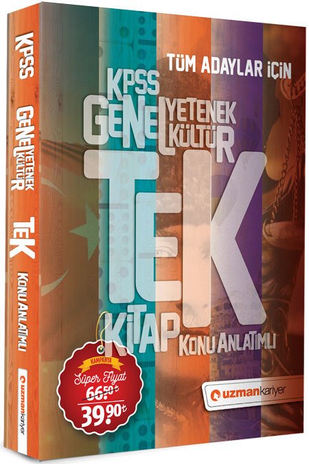 SÜPER FİYAT Uzman Kariyer KPSS Genel Yetenek Genel Kültür Konu Anlatımı Tek Kitap Uzman Kariyer Yayınları