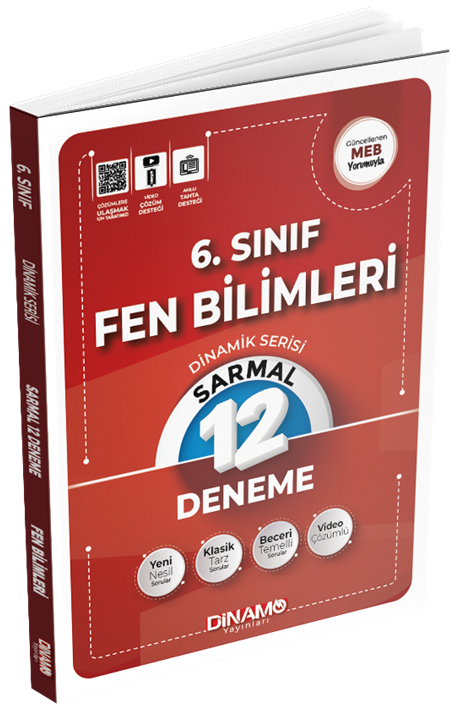 Dinamo 6. Sınıf Fen Bilimleri Sarmal 12 li Deneme Dinamik Serisi Dinamo Yayınları