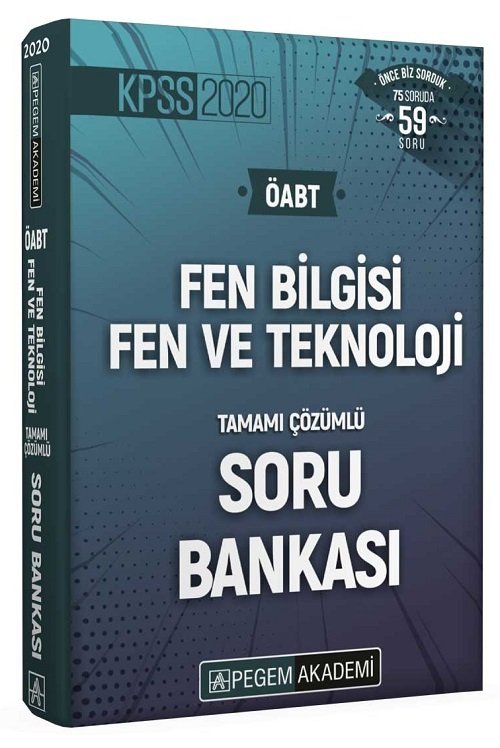 SÜPER FİYAT Pegem 2020 ÖABT Fen Bilgisi Fen ve Teknoloji Soru Bankası Çözümlü Modüler Set Pegem Akademi Yayınları