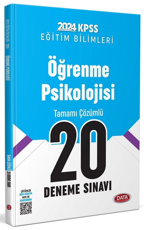 Data 2024 KPSS Eğitim Bilimleri Öğrenme Psikolojisi 20 Deneme Çözümlü Data Yayınları