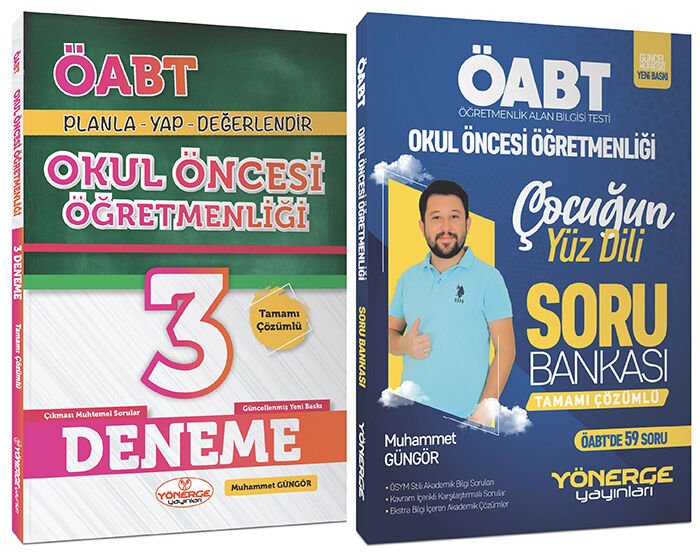 Yönerge ÖABT Okul Öncesi Soru + 3 Deneme 2 li Set - Muhammet Güngör Yönerge Yayınları