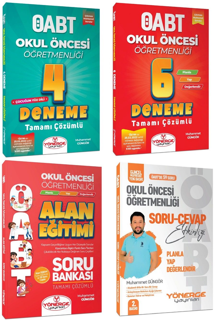 Yönerge ÖABT Okul Öncesi Soru + 10 Deneme 4 lü Set - Muhammet Güngör Yönerge Yayınları