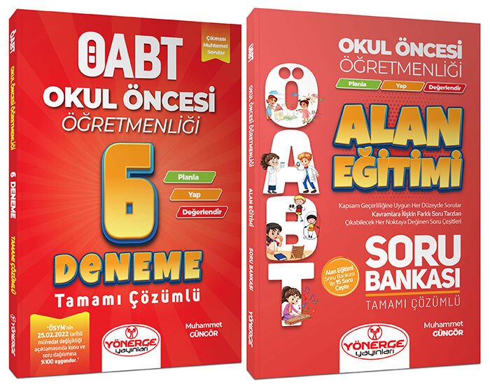 Yönerge ÖABT Okul Öncesi Soru + 6 Deneme 2 li Set - Muhammet Güngör Yönerge Yayınları