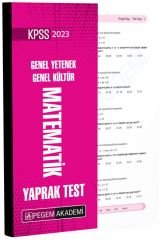 SÜPER FİYAT Pegem 2023 KPSS Matematik Yaprak Test Pegem Akademi Yayınları