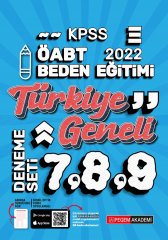 Pegem 2022 ÖABT Beden Eğitimi Öğretmenliği Türkiye Geneli 3 Deneme (7-8-9) Pegem Akademi Yayınları