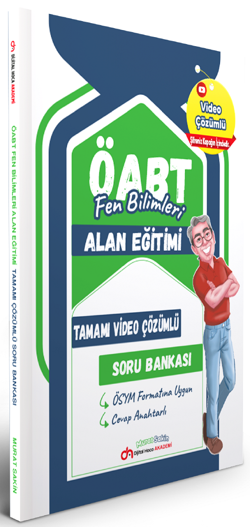 Dijital Hoca ÖABT Fen Bilgisi Öğretmenliği Alan Eğitimi Soru Bankası Video Çözümlü - Murat Sakin Dijital Hoca Akademi