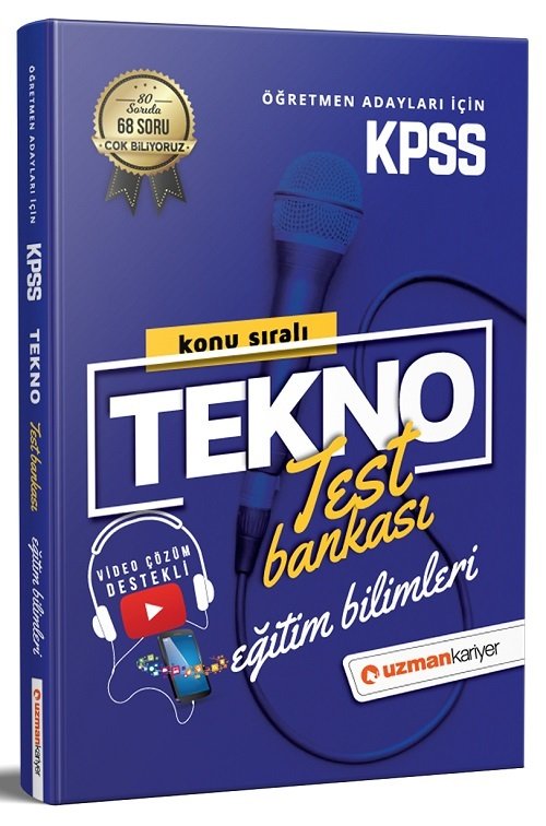 SÜPER FİYAT Uzman Kariyer KPSS Eğitim Bilimleri Tekno Test Bankası Yaprak Test Uzman Kariyer Yayınları