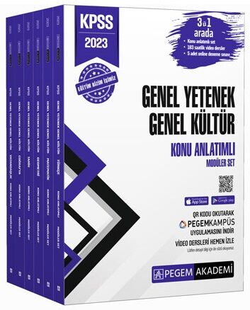 SÜPER FİYAT Pegem 2023 KPSS Genel Yetenek Genel Kültür Konu Anlatımlı Modüler Set Video Destekli Pegem Akademi Yayınları