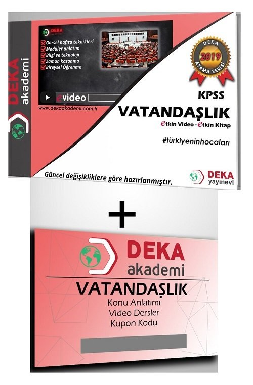 Deka Akademi 2019 KPSS Vatandaşlık Etkin Videolu Ders Notları Deka Akademi Yayınları