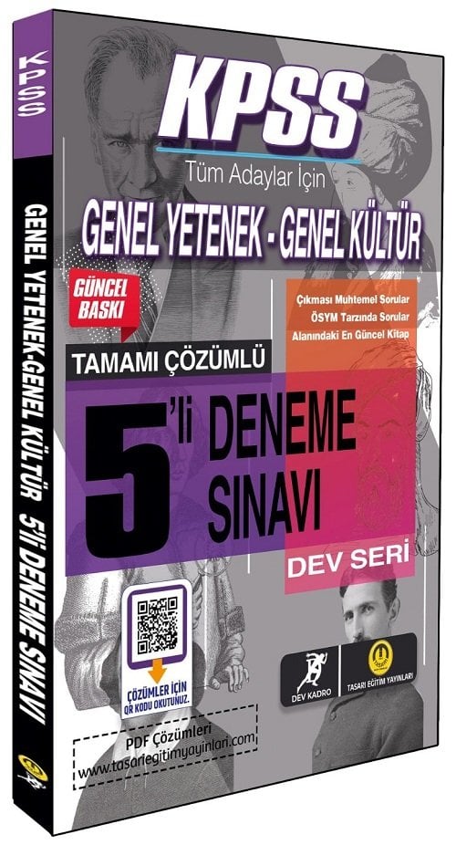 Tasarı Dev Kadro KPSS Genel Yetenek Genel Kültür 5 Deneme Çözümlü Tasarı Yayınları