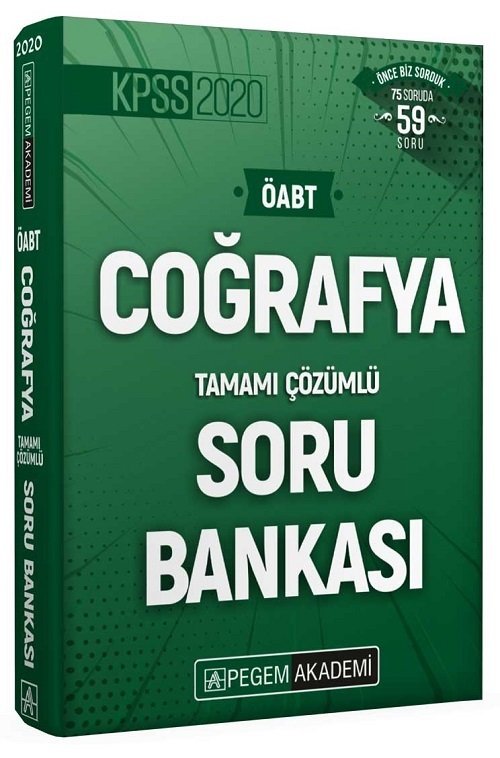 Pegem 2020 ÖABT Coğrafya Soru Bankası Çözümlü Pegem Akademi Yayınları