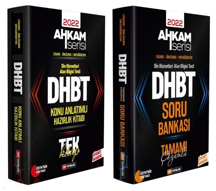 DDY Yayınları 2022 DHBT AHKAM Tüm Adaylar Konu Anlatımlı + Soru Bankası 2 li Set DDY Yayınları