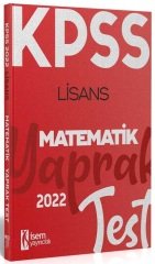 SÜPER FİYAT İsem 2022 KPSS Matematik Yaprak Test İsem Yayınları