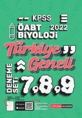 Pegem 2022 ÖABT Biyoloji Öğretmenliği Türkiye Geneli 3 Deneme (7-8-9) Pegem Akademi Yayınları