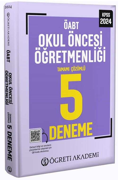 Öğreti 2024 ÖABT Okul Öncesi Öğretmenliği 5 Deneme Çözümlü Öğreti Akademi