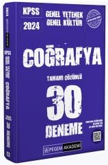 Pegem 2024 KPSS Coğrafya 30 Deneme Çözümlü Pegem Akademi Yayınları